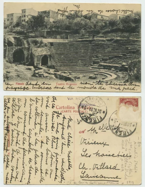 85461 - Fiesole - Teatro Romano - Ansichtskarte, gelaufen 20.10.1911