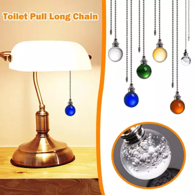Crystal Style Designer Bathroom Toilet Pull Chain Cord Switch*1 Handle F G0G9 C8