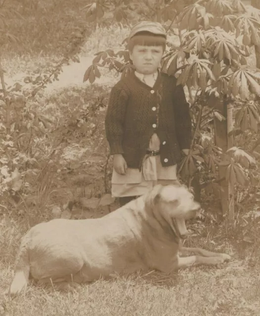 Lena & Bellinger Harold & Ager 5 yr old Boy 1910 Real Photo Vintage Postcard