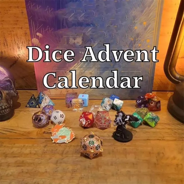 24 Days Dice Advent Calendar 2023 Christmas Gifts D&D Dice Advent Calendar Decor