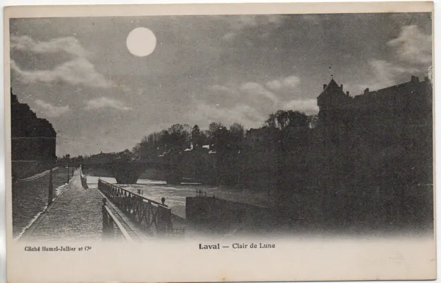 LAVAL - Mayenne - CPA 53 - un clair de Lune