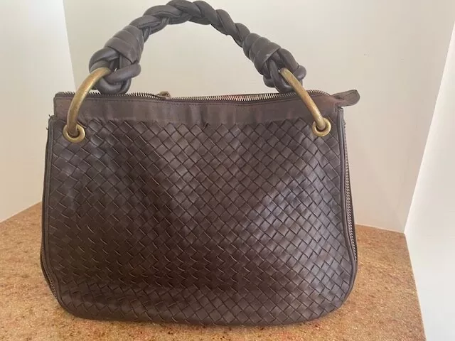 Bottega Veneta Vintage Intrecciato Handbag with braided handle; late 90s