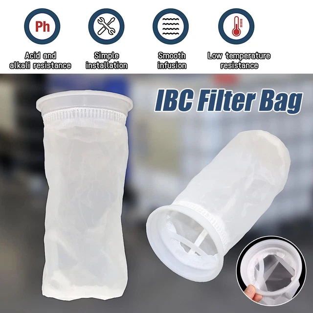 3x IBC Tank Filter 200 Mesh - Nylon Regenwasserfilter DN75 Weiß