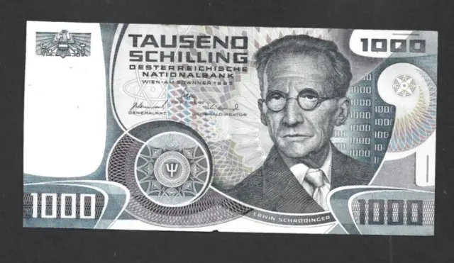 1000 Schilling Extra Fine Banknote From Austria 1983  Pick-152
