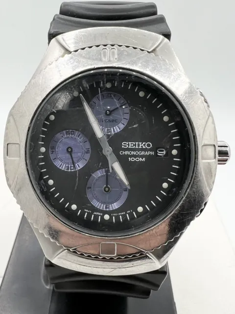 VINTAGE 1993 SEIKO Quartz Chronograph Watch 7T92-0AX0 EUR 22,91 - PicClick  IT