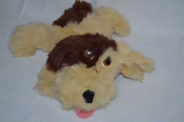 Mattel Smoochie Pooch Plush Tan Brown 1998 15" Fuzzy Plush Puppy Dog w/ sounds