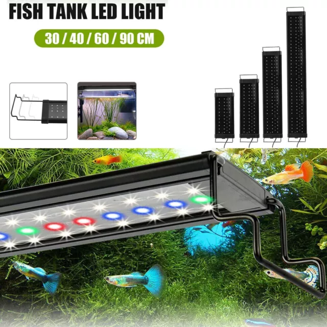 Aquarium Fish Tank LED Light Over-Head Full Spectrum Plant Lighting 30-110CM NEW