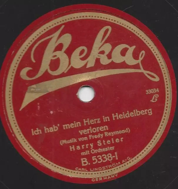 Harry Steier 1929 : Ich hab mein Herz in Heidelberg verloren