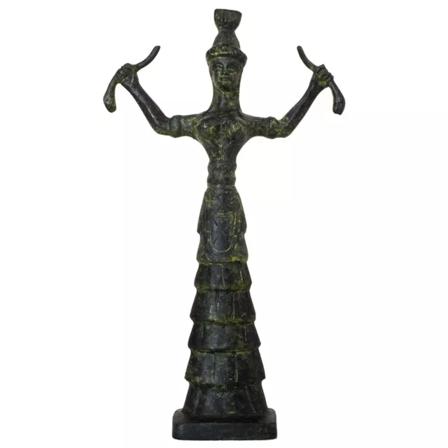 Minoan Snake Goddess Ancient Greek Mythology Bronze Sculpture