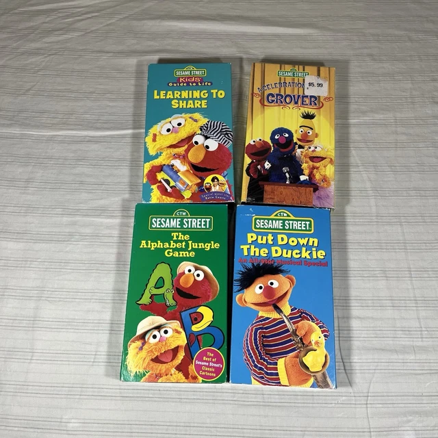 Grover Abc VINTAGE SESAME STREET VHS LOT Celebration of Me Grover 2004 ABC Duckie ...
