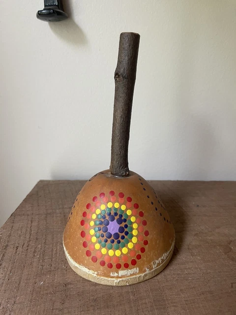 Vintage Native American Gourd Rattle Drum Rare
