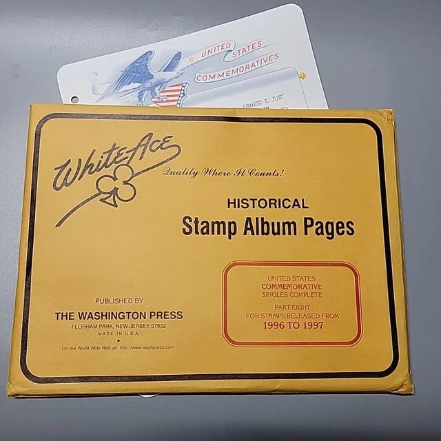 White Ace Album Pages United States Commemorative Singles Complete 1996 - 1997