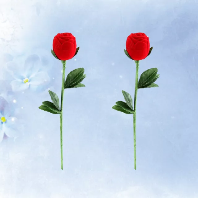 2x Rosenblüten Ringbox für Vorschlag & Geschenk