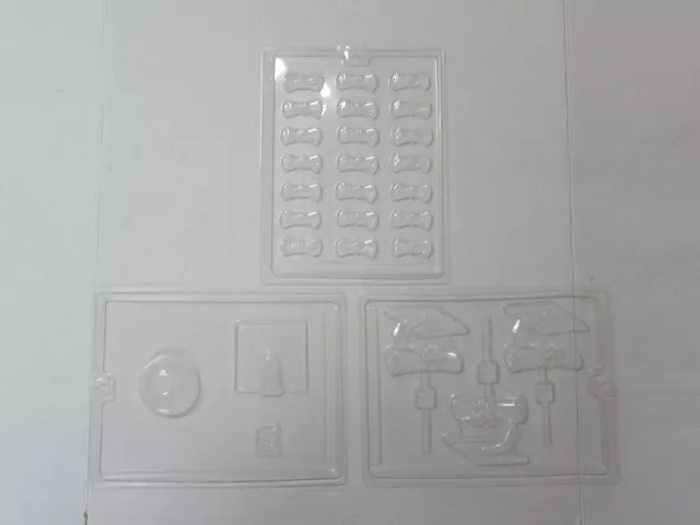 GRADUATION CANDY MOLDS  ~3 Different Molds - VGUC