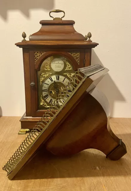 Antique Large London Bracket Double fusee clock . Striking