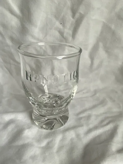 Hpnotiq Blue Liquor Cocktail Glass, Embossed Logo with a 5-Point Base