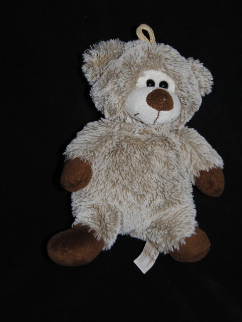 Peluche doudou ours beige marron  RODADOU RODA yeux durs 22 cm nez brun TTBE