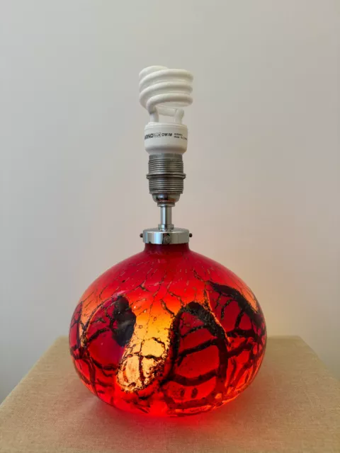 Innenbeleuchtete rote WMF IKORA Tischlampe 1930er Jahre Tischleuchte Leuchte 6