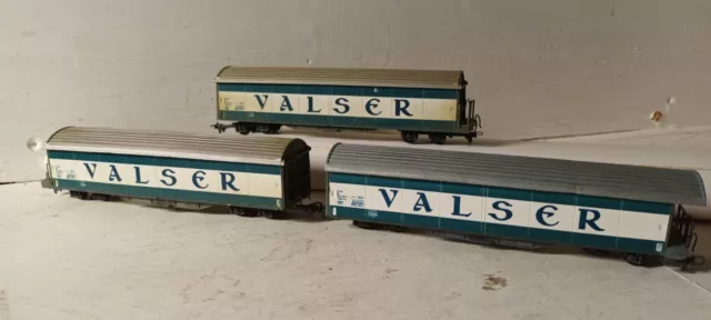 Narrow gauge HOm 3x Kitbuilt Large Bogie Goods Van Valser IMPRESSIVE WAGONS