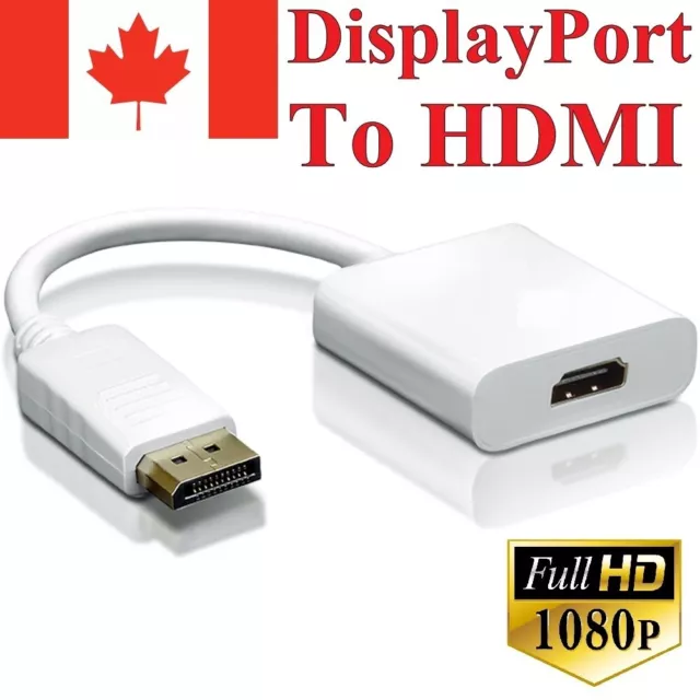 DisplayPort (DP) to HDMI Adapter Male to Female Video Cable Converter For PC TV