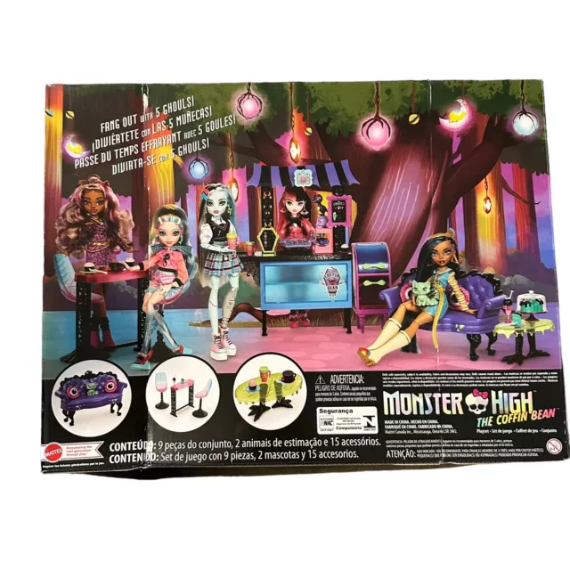 Monster High Playset Red Pink Accessories Lot Catacomb Die-ner Coffin Bean  $3