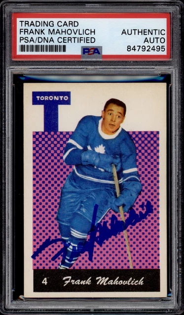 1963 Parkhurst #4 Frank Mahovlich Psa/Dna Autograph