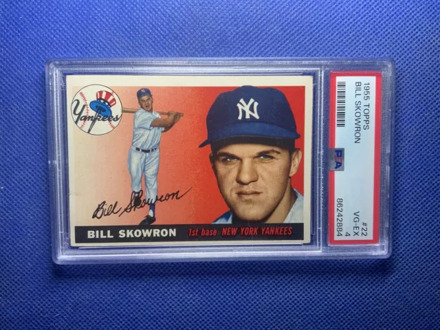 1955 Topps # 22 Bill Skowron Yankees Psa 4 Vg-Ex