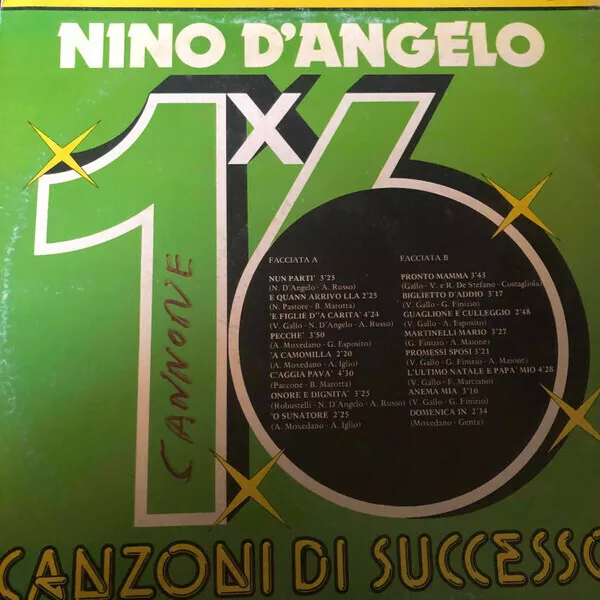 Nino DAngelo 16 Canzoni Di Successo Discoring 2000 Vinyl LP