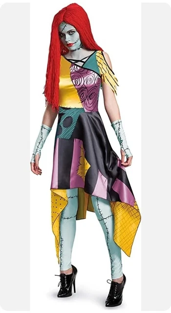 Brand New The Nightmare Before Christmas Sally Prestige Adult Costume SZ M 8-10 Brand New The Nightmare Before Christmas Sally Prestige Adult Costume SZ M 8-10