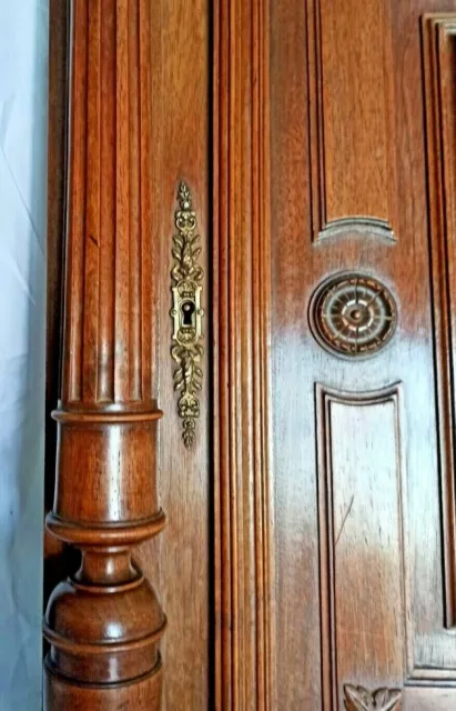 28" Large French Antique Architectural Pillar Panel Door Solid Oak Wood 2 5