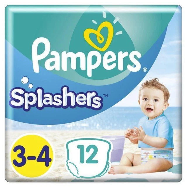 Pampers Splashers Taille 3-4. 6-11 kg. 12 Couches-Culottes De Bain