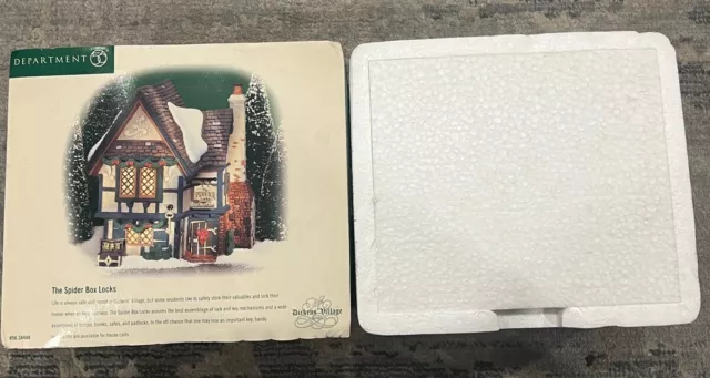 Dept 56 #58448 Dickens Village Series "The Spider Box Locks” 1999