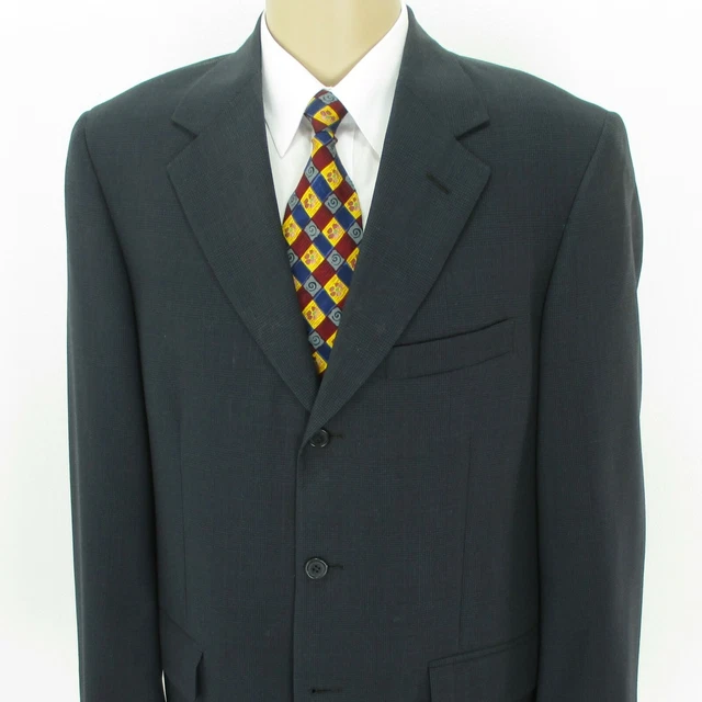 40 R 41 Brooks Brothers Grigio Glen Plaid Lana 3 Btn Uomo Giacca Sport Cappotto