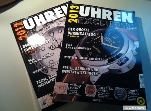 Uhren Exclusiv 2012 + 2013 Der große Uhrenkatalog mit über 8.888 Abbildungen NEU