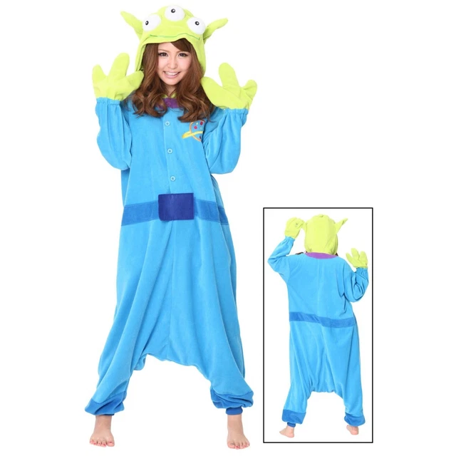 NWT Toy Story Alien Costume Kigurumi Pizza Planet Adult Jumpsuit Pajamas Medium