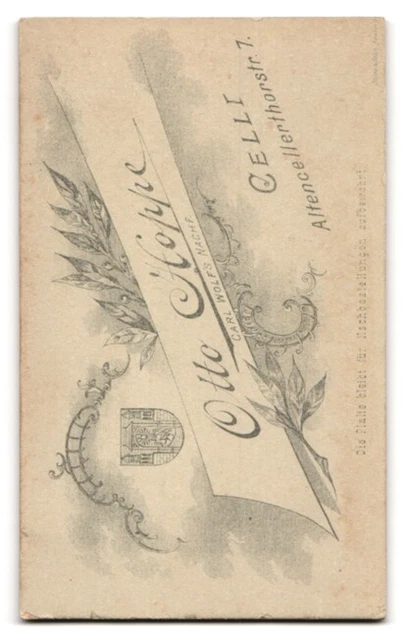 Fotografie Otto Hoppe, Celle, Portrait Soldat in Unfiorm CDV /Kabinett-Foto 2
