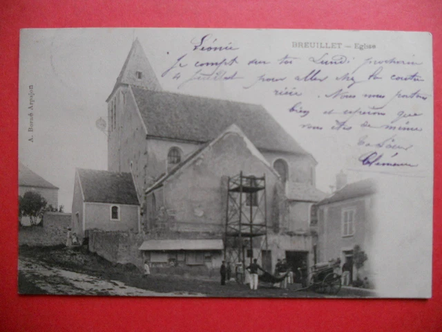 BREUILLET  :  L'Église......VO.1904.