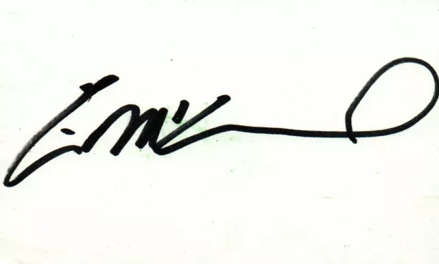 Eric McCormack Actor Signed 3x5 Index Card with JSA COA