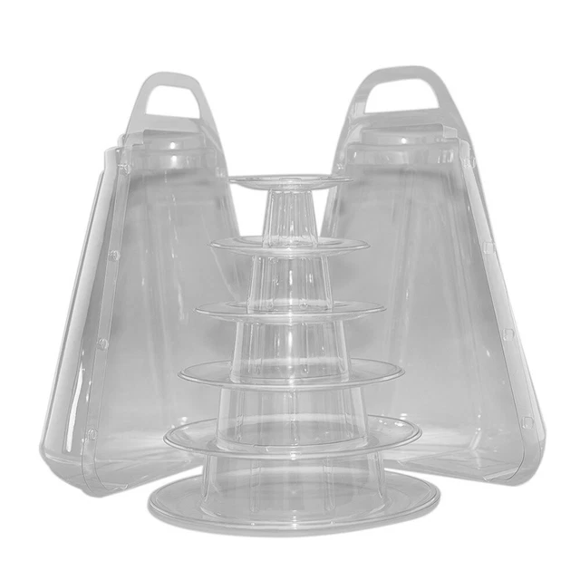 4/6TIER ROUND CUPCAKE Cake Stand Acrylic Display Holder Dessert Rack