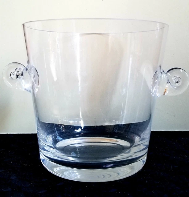 Manijas de desplazamiento de cubo de hielo de vidrio transparente Tiffany & Co. como nuevo