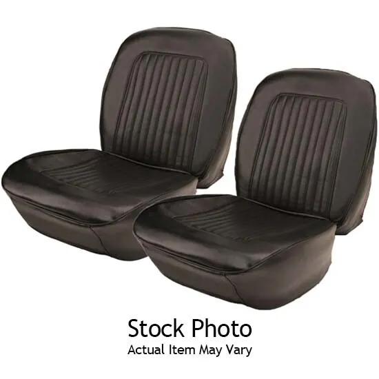 PUI 67AS10U Bucket Seat Upholstery, 67 Chevelle, Blk, Pair