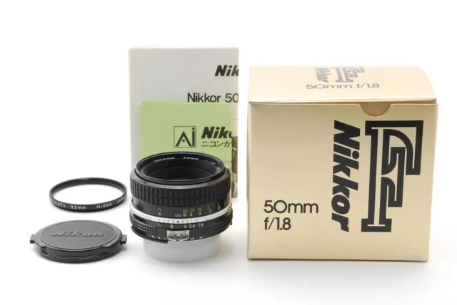 "Near MINT w/Box" Nikon Nikkor 50mm f1.8 AI MF Wide Angle Prime lens From Japan