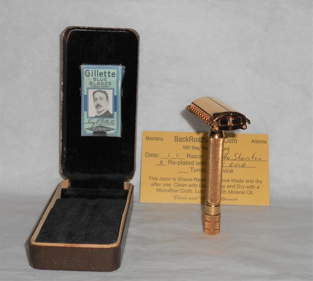 Gillette 1937 Sheraton TTO Refurbished Replated 24 Gold W Case X–37 23