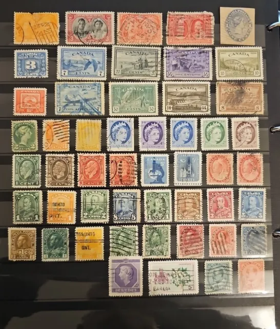 Stamps Canada Classic Lot Stamped