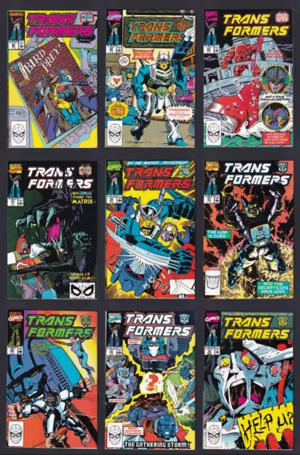 Transformers #62-70 Marvel 1990 Low Print Run issues Sienkiewicz/Jim Lee Covers