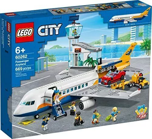 LEGO City Avión de Pasajeros 60262 Juguete de Bloques ABS 669 Piezas...