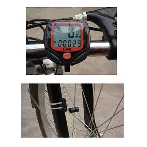 LCD Digital Bike Cycling Computer Waterproof Odometer Speedometer Stopwatch UK 2