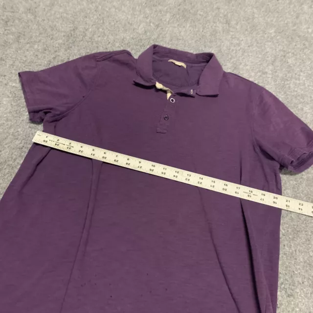 Burberry Brit Polo Shirt Mens Extra Large Purple Nova Check Logo Golf Slim Fit 3