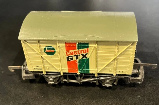 VINTAGE LIMA MODEL railway goods van decorated in a Castrol GTX livery ...