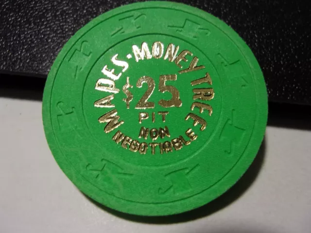 MAPES-MONEY TREE CASINO $25 PIT NON-NEGOTIABLE casino gaming poker chip - RENO